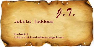 Jokits Taddeus névjegykártya